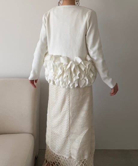 Voluminous Ruffle Cardigan