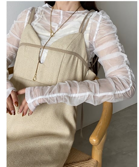 gather sheer tops