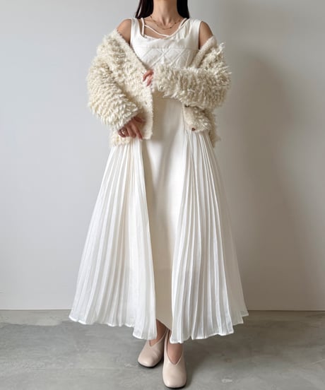 side pleats flare onepiece