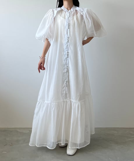 balloon silhouette sheer onepiece