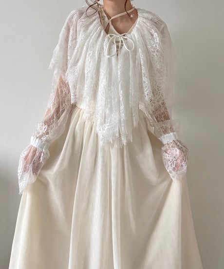 lace cape ribon blouse