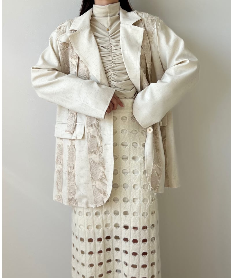 週末大幅お値下げ！MEDI ALICIA JACQUARD JACKET jacquard mix texture