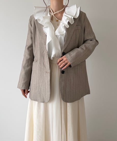 stripe classical tailored jacket