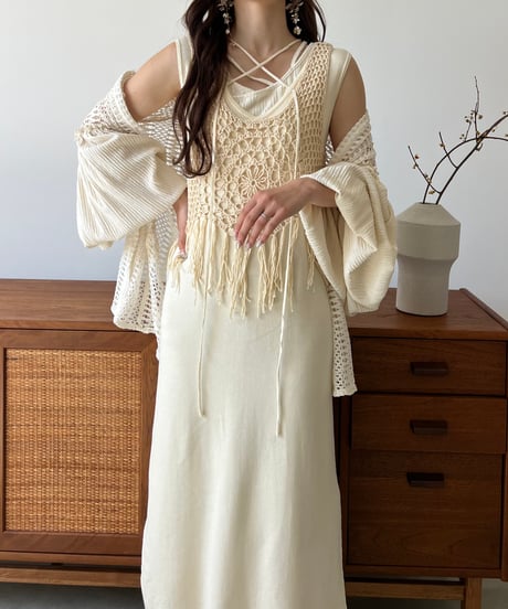 cross design rib onepiece