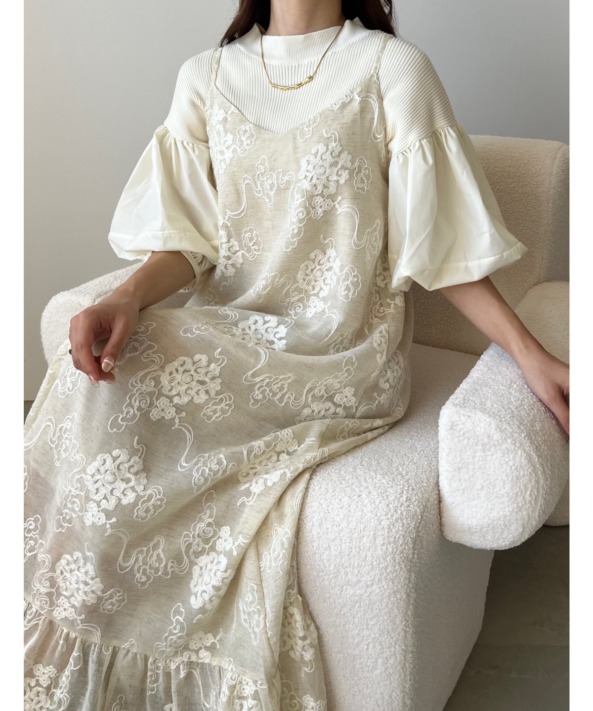 美品 AERMA boutique ワンピース Flare croche motif one-piece | EmiriaWiz公式オンラインストア