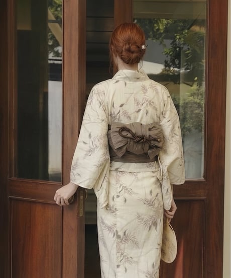 aèrma yukata.(浴衣＋帯)white