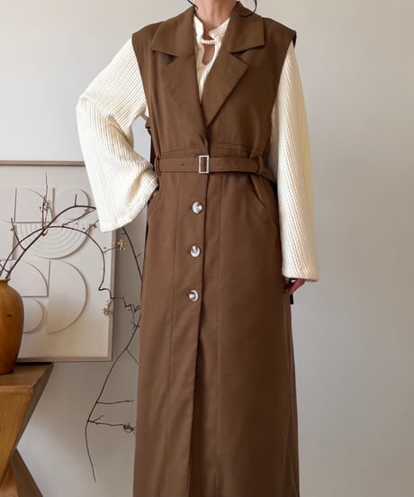 3way layered trench coat(brown)