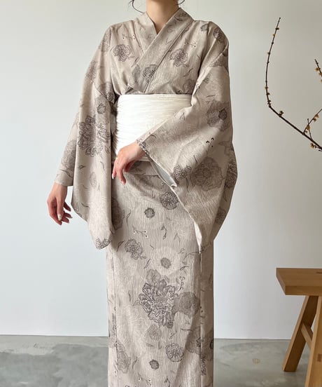 aèrma yukata.(浴衣＋帯)brown