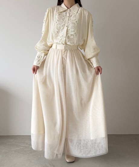 airy cotton lace blouse