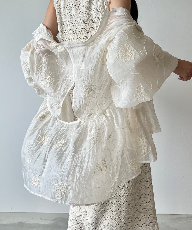 【新品・未使用】amerge. 2way offsholder  blouse amerge/2way offsholder ribbon blouse - メルカリ