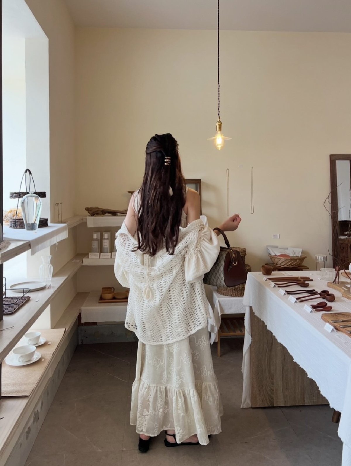 美品 AERMA boutique ワンピース embroidery volume cami onepiece | AÉRMA boutique