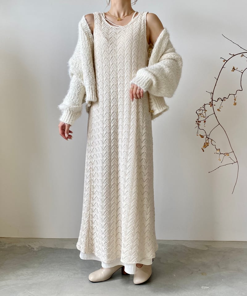 crochet sleevelsee onepiece | AÉRMA boutique