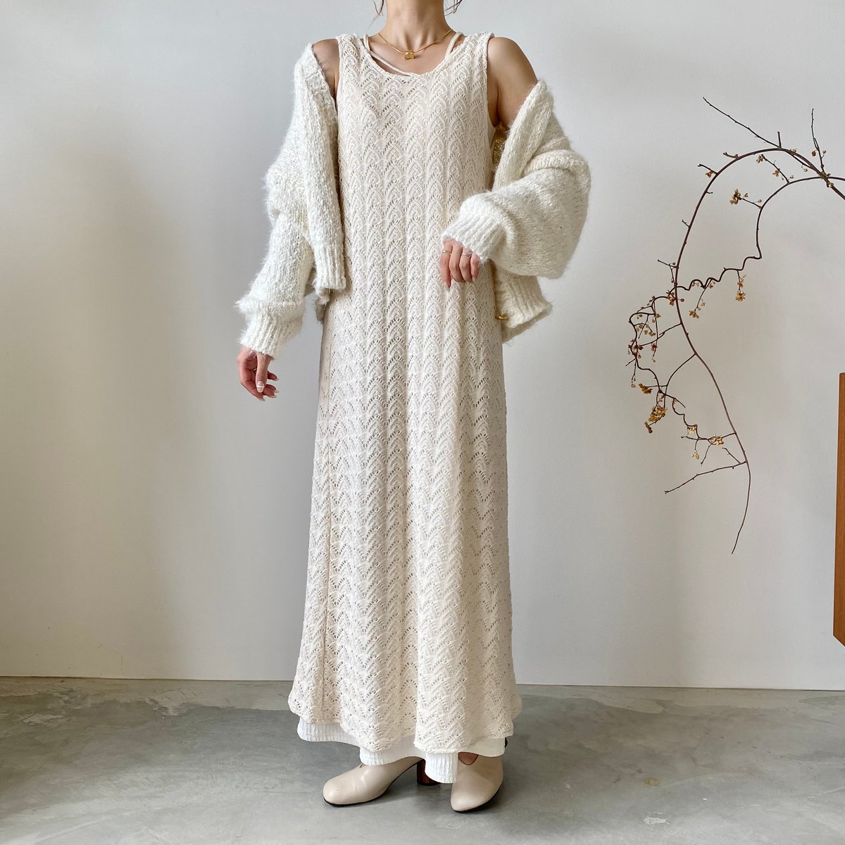 crochet sleevelsee onepiece | AÉRMA boutique