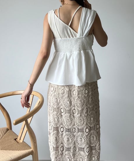 asymmetry peplum bustier