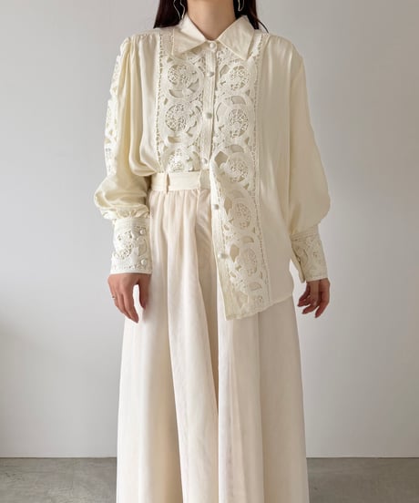 airy cotton lace blouse