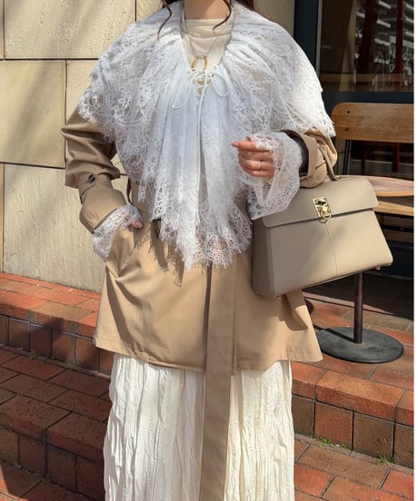 lace cape ribon blouse