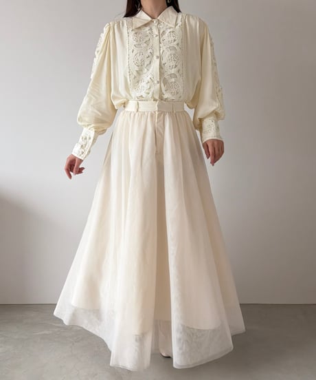 airy cotton lace blouse