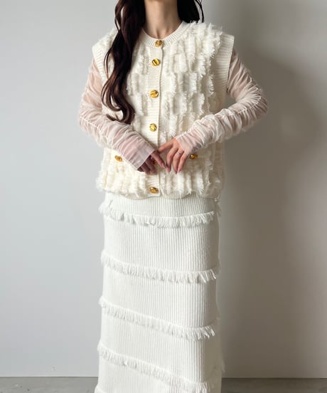 fringe lib knit vest