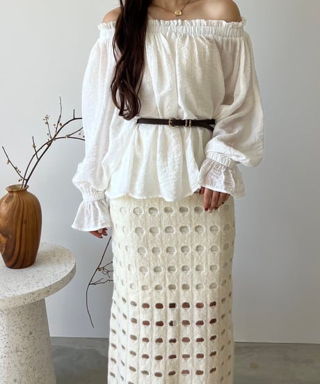 candy sleeve offshoulder blouse