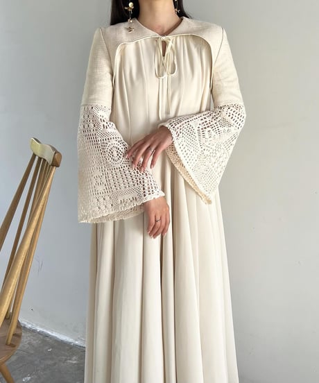 flare lace sleeve short bolero