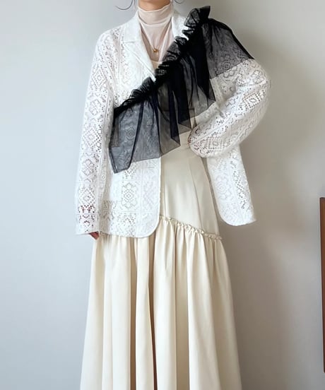 many way ruffle flare belt (black)