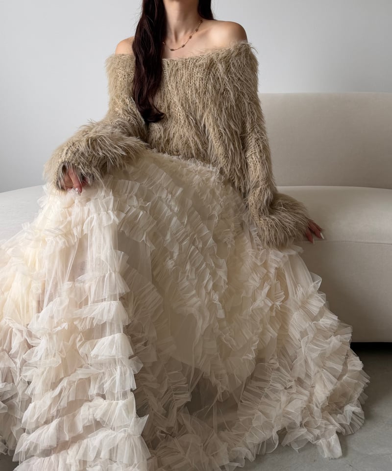 tulle gather frill skirt | AÉRMA boutique