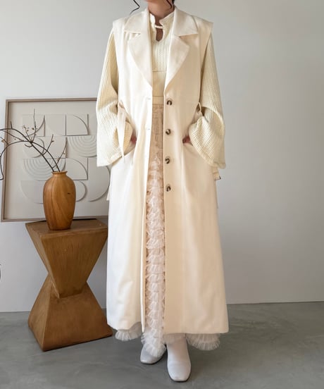 3way layered trench coat(ivory)