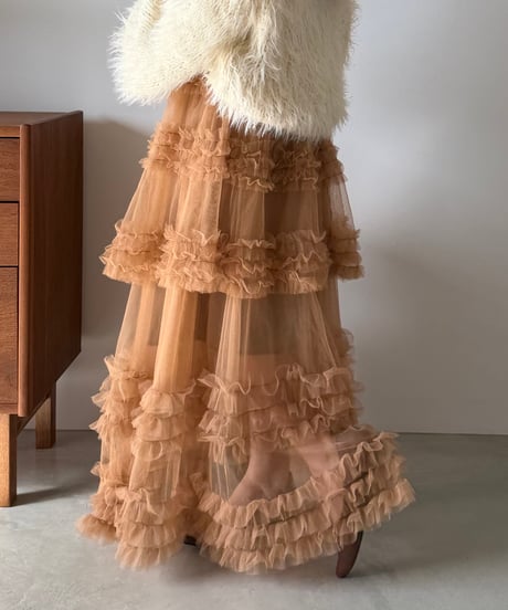 layered frill tulle skirt