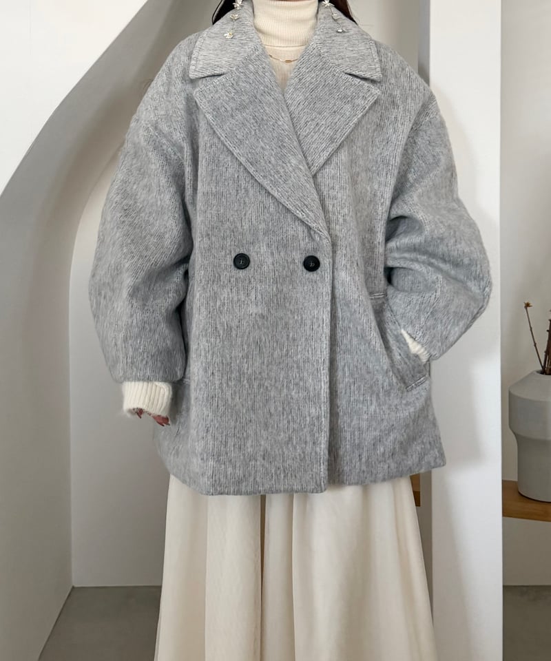 shaggy middle chester coat | AÉRMA boutique