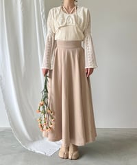 flare silhouette panel skirt(beige)