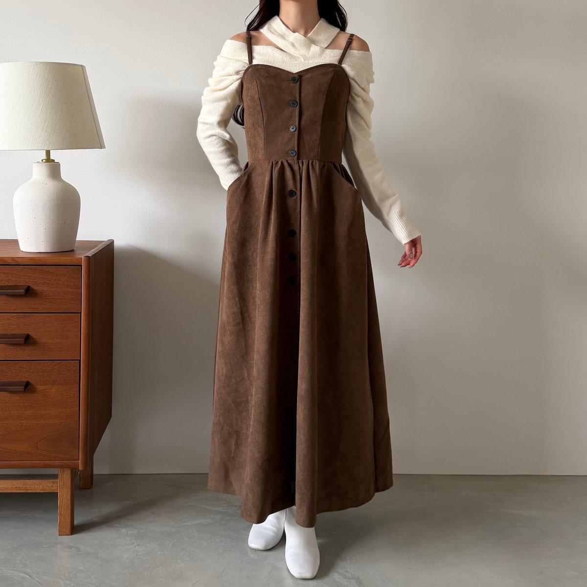 suede touch flare camionepiece | AÉRMA boutique