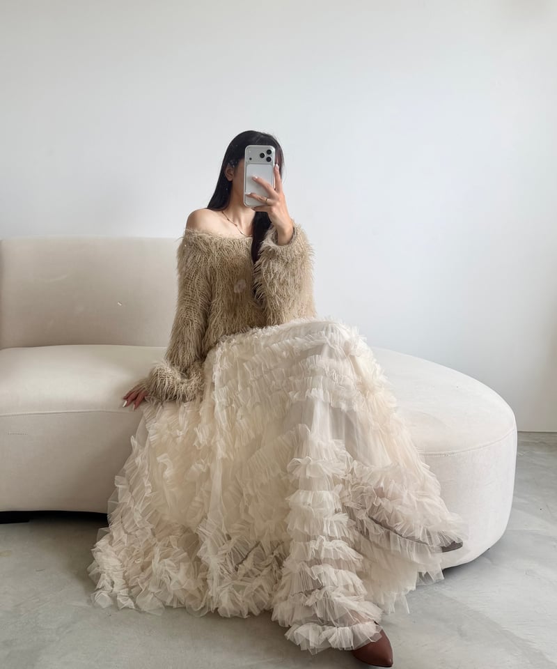 tulle gather frill skirt | AÉRMA boutique