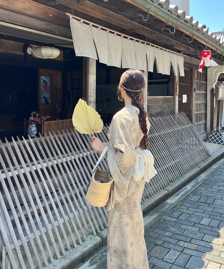 aèrma yukata.(浴衣＋帯)brown