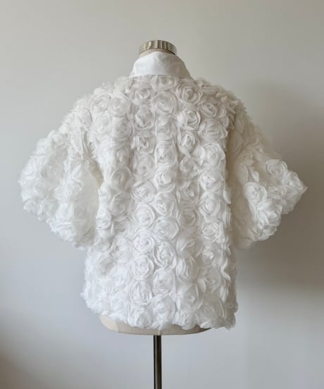flower motif volume blouse