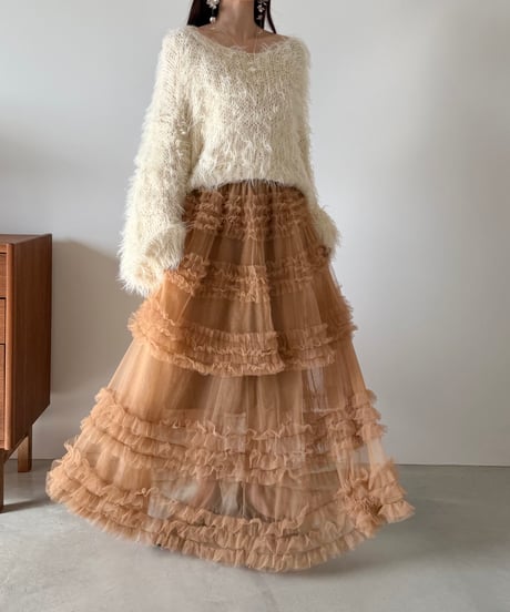 layered frill tulle skirt