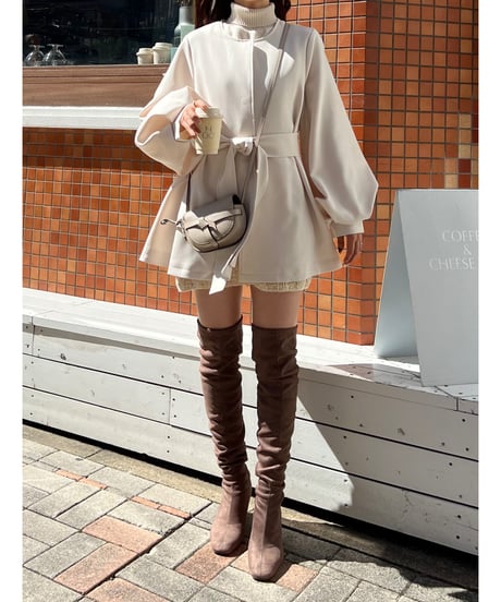 balloon sleeve flare jacket