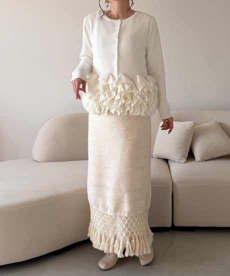 Voluminous Ruffle Cardigan