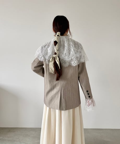 lace cape ribon blouse