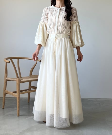volume tulle frill skirt