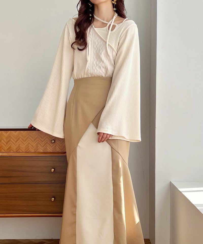 asymmetry strap flare tops | AÉRMA boutique