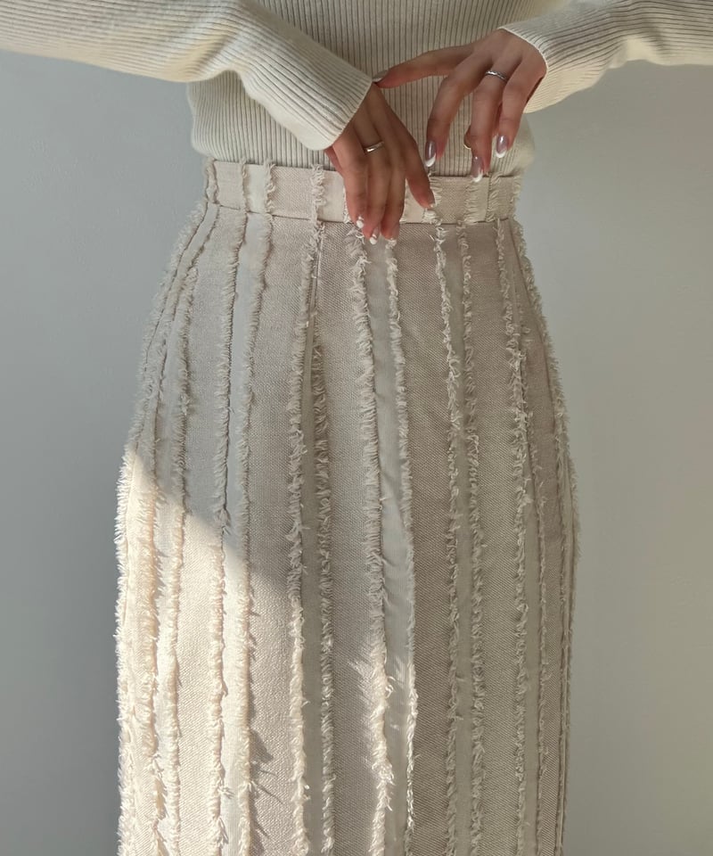 cut jacquard pencil skirt | AÉRMA boutique