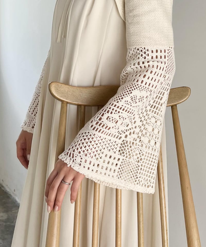 ボレロ AERMA flare lace sleeve short bolero flare lace sleeve short bolero | AÉRMA boutique