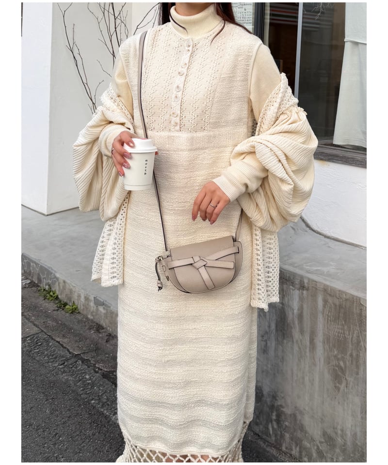 lace knit fringe onepiece | AÉRMA boutique lace knit fringe onepiece | AÉRMA boutique