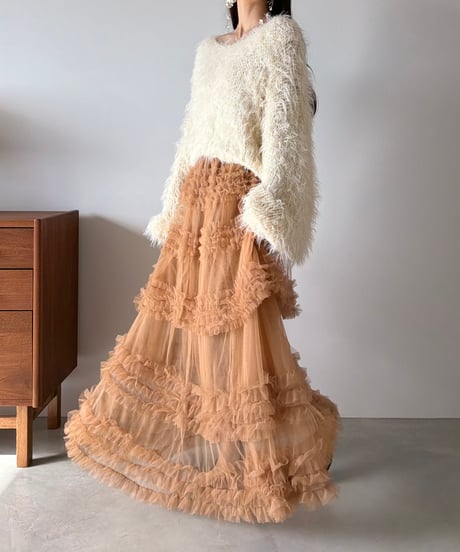 layered frill tulle skirt