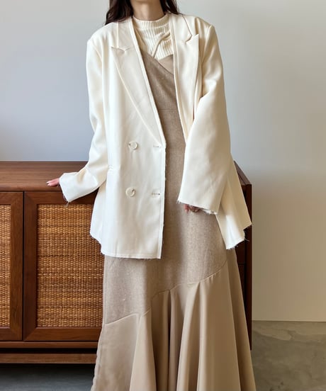 raw cut double jacket