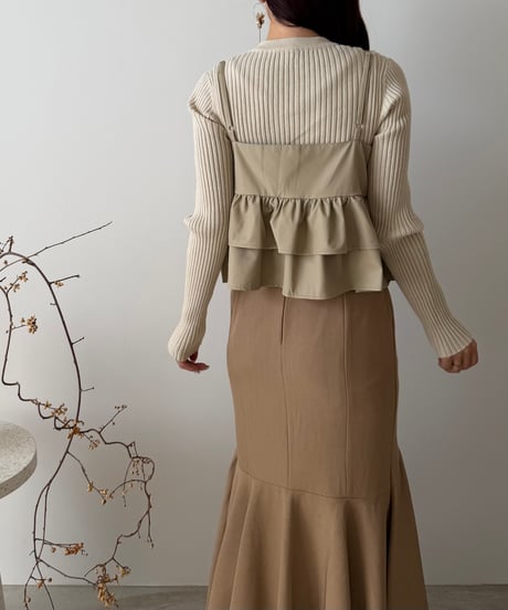 soft leather tiered bustier