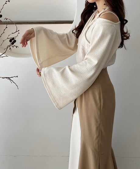 asymmetry strap flare tops