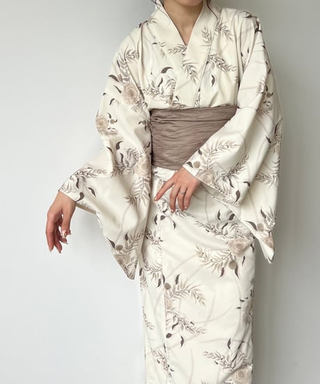 aèrma yukata.(浴衣＋帯)white