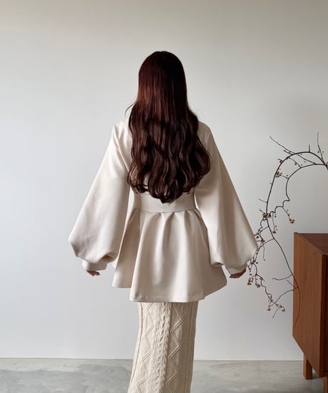 balloon sleeve flare jacket