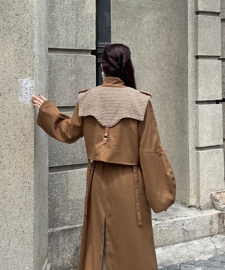 3way layered trench coat(brown)
